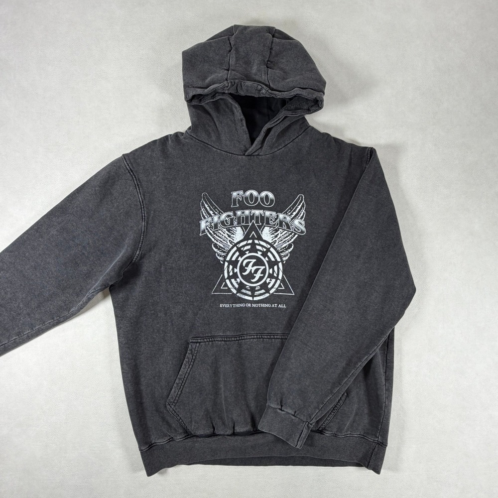 Foo Fighters Everything or Nothing At All Tour Hoodie Black Mineral Wash XXL